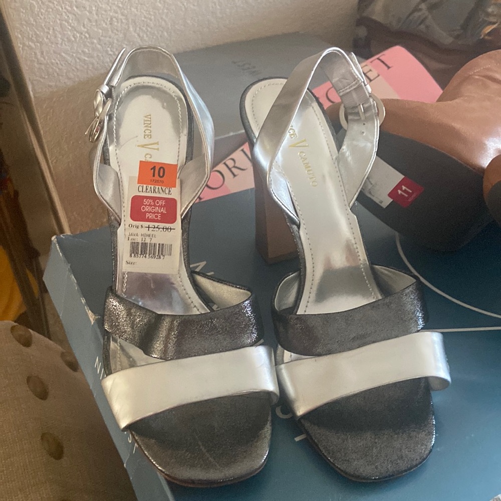 Silver & Blavk Shoe